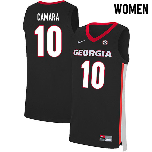 2020 Women #10 Toumani Camara Georgia Bulldogs College Basketball Jerseys Sale-Black - Click Image to Close